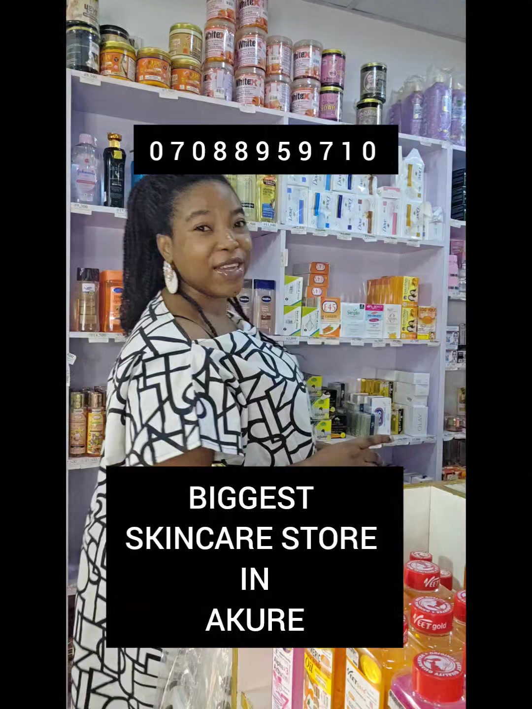 Skincare in Akure & Ondo State Facebook ad: Our Address: Queen B Signatures @ middle