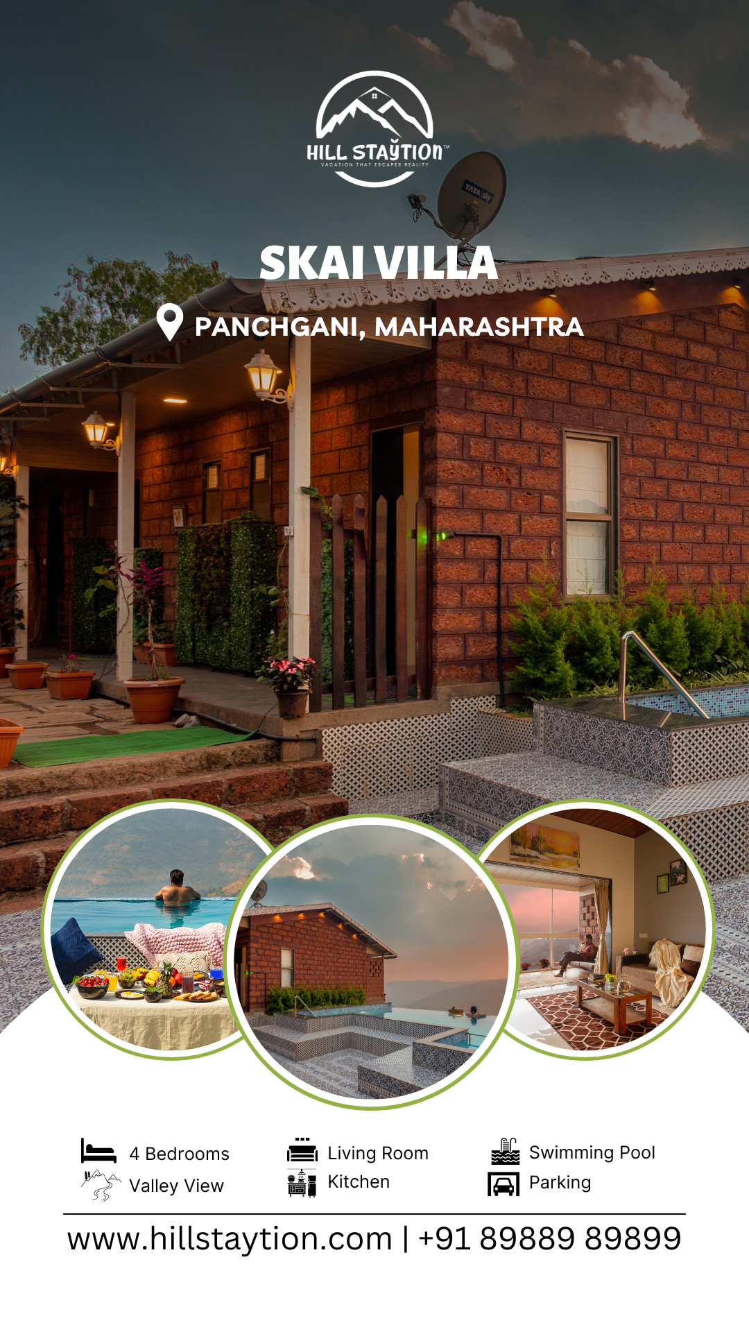 Hill Staytion Facebook ad: Escape to luxury and tranquility with Hill Staytion!