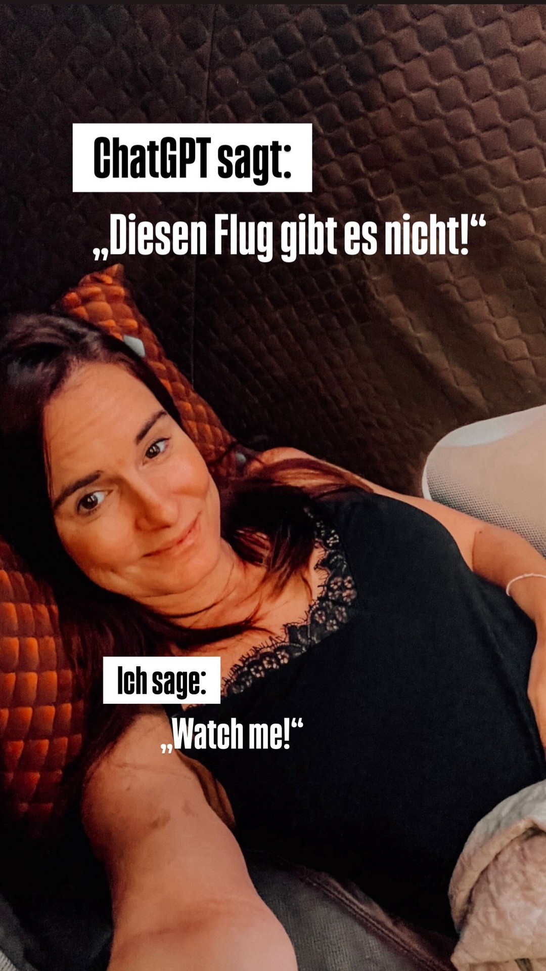 Essential Trips Facebook ad: Die KI kann dir viel erzählen.