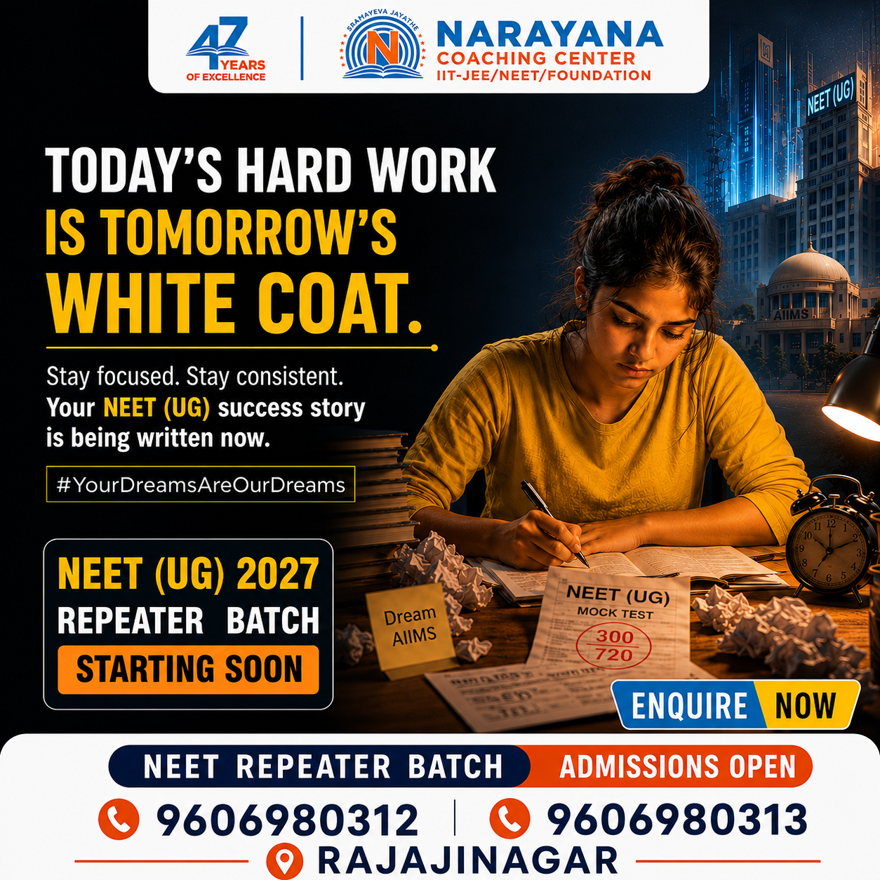 Narayana IIT JEE & NEET Coaching Institute Rajajinagar Facebook ad