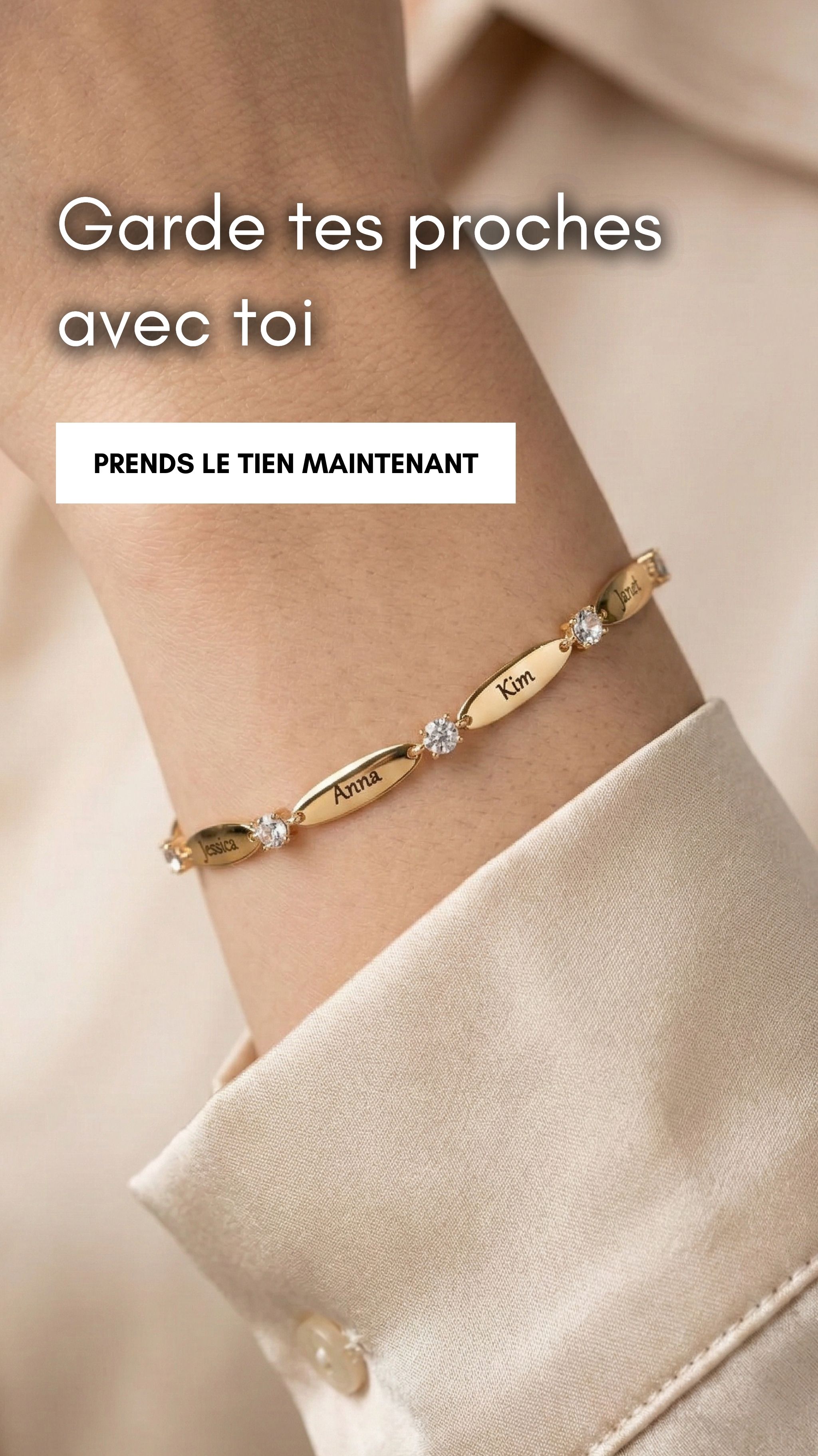 Stanbarry Bijoux Facebook ad: Un bracelet gravé, un souvenir éternel