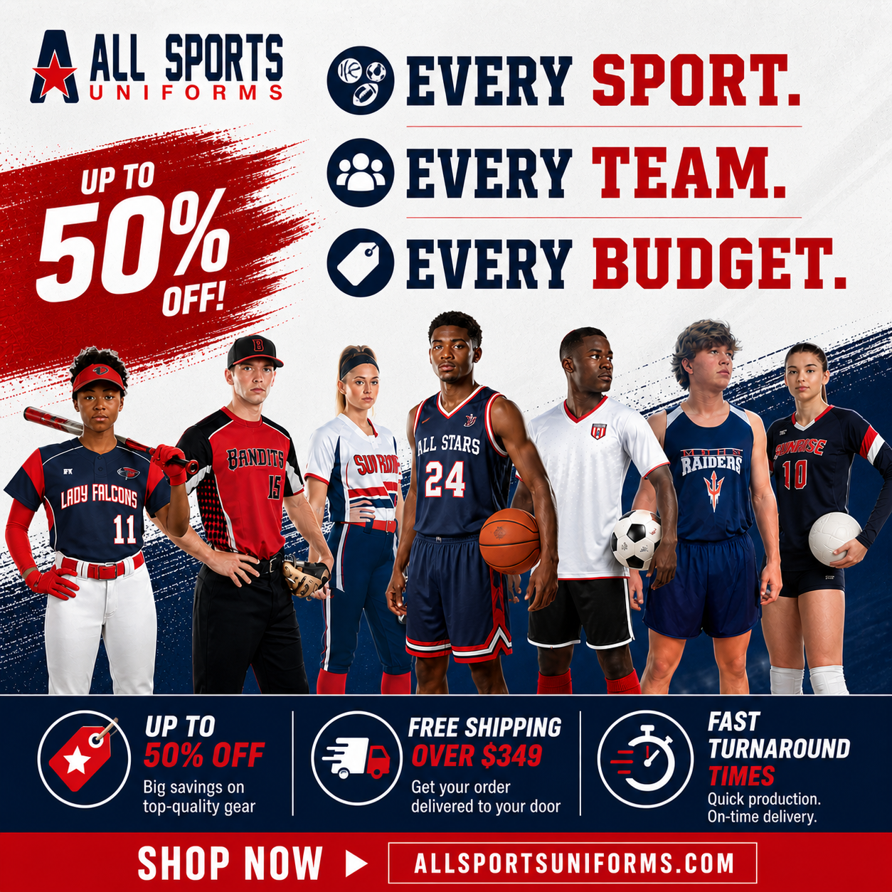 All Sports Uniforms Facebook ad