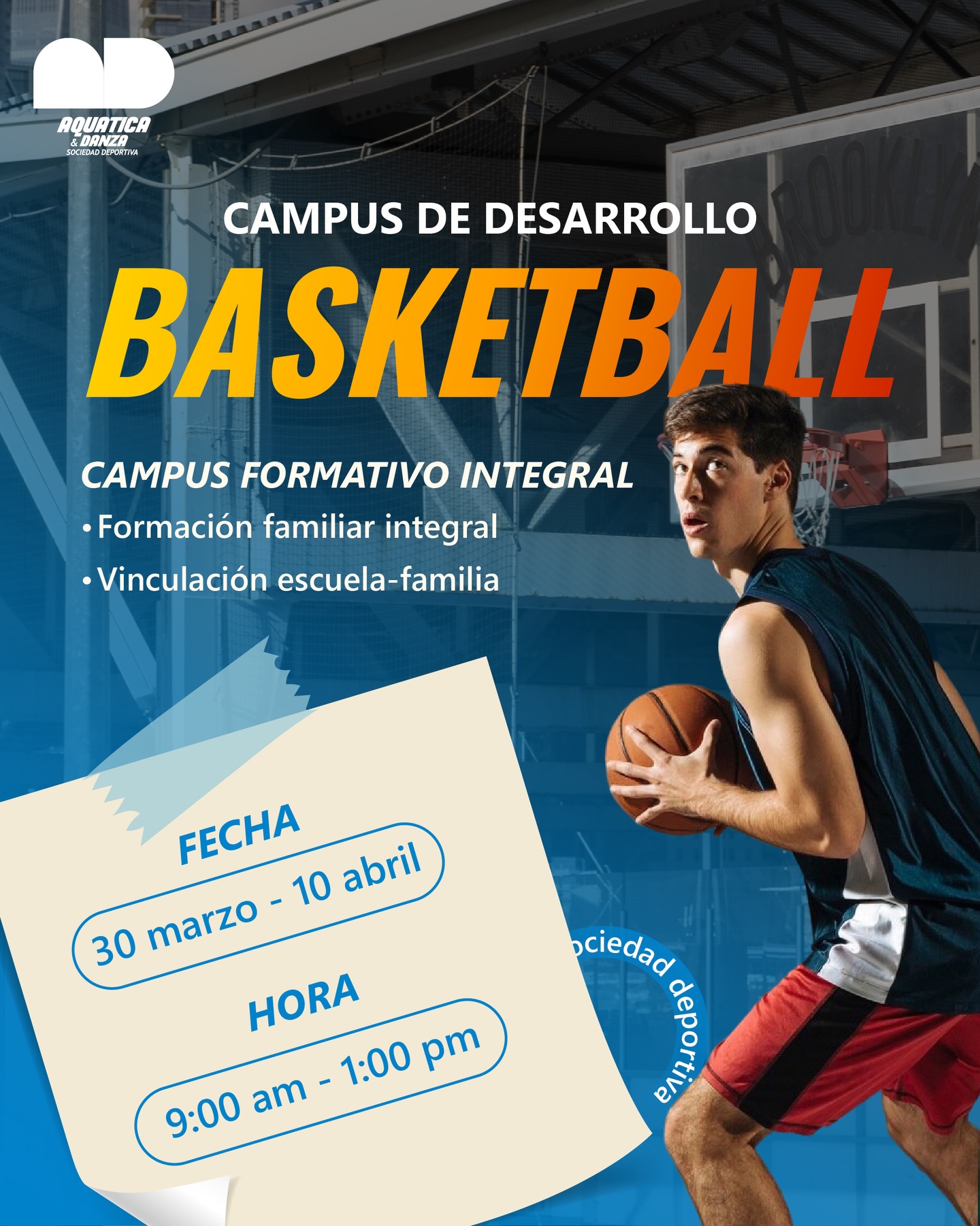Aquatica y Danza Facebook ad: Basketball Camp está por comenzar… y quedan pocos…
