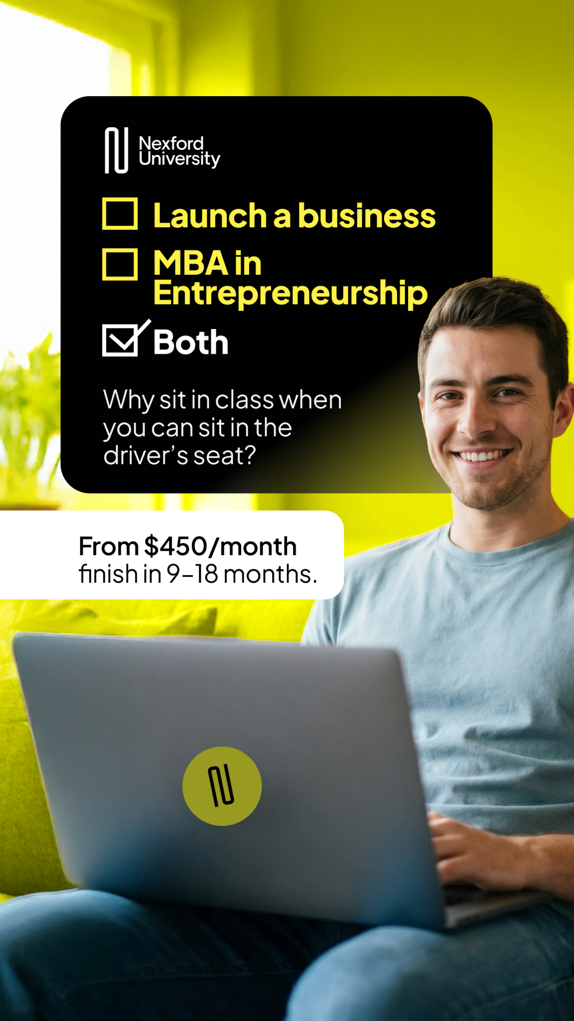 Nexford University Facebook ad