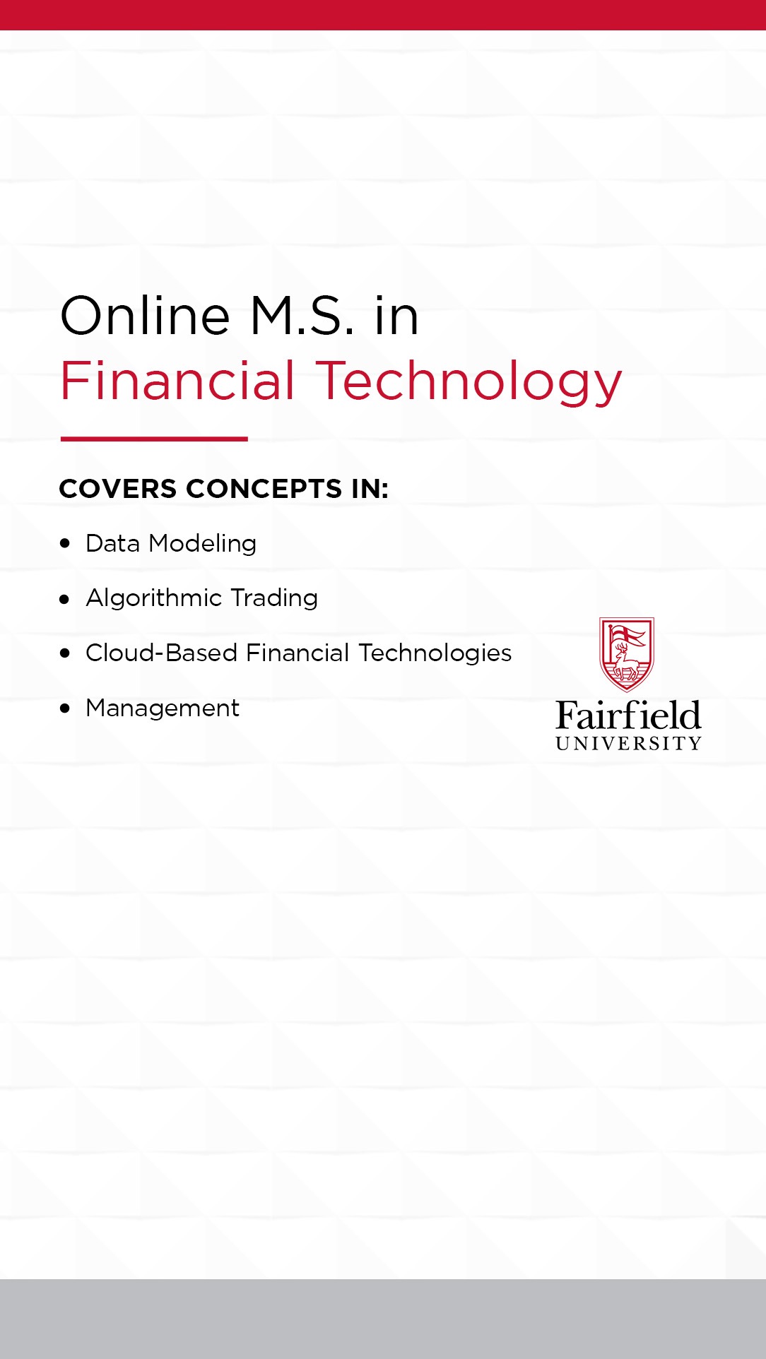 Fairfield University Charles F. Dolan School of Business Facebook ad