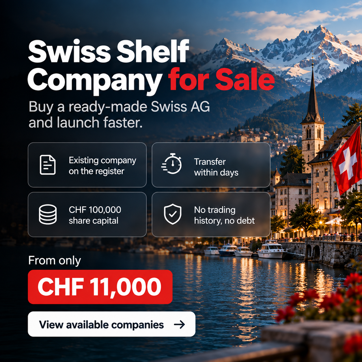 Goldblum and Partners Facebook ad: Swiss Shelf Company