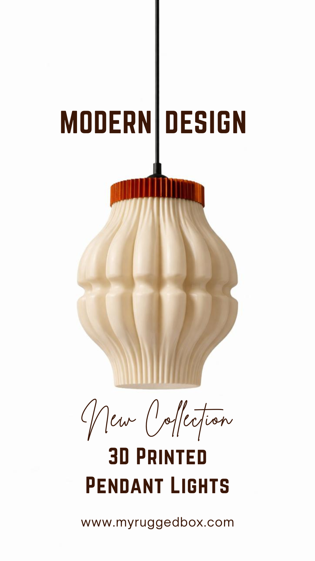 Myruggedbox Facebook ad: Personalized 3D Pendant Lights Personalized 3D Printed…
