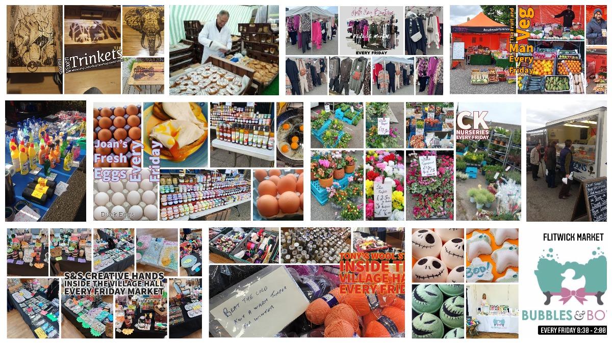 Flitwick Market Facebook ad: FLITWICK MARKET, EVERY FRIDAY!