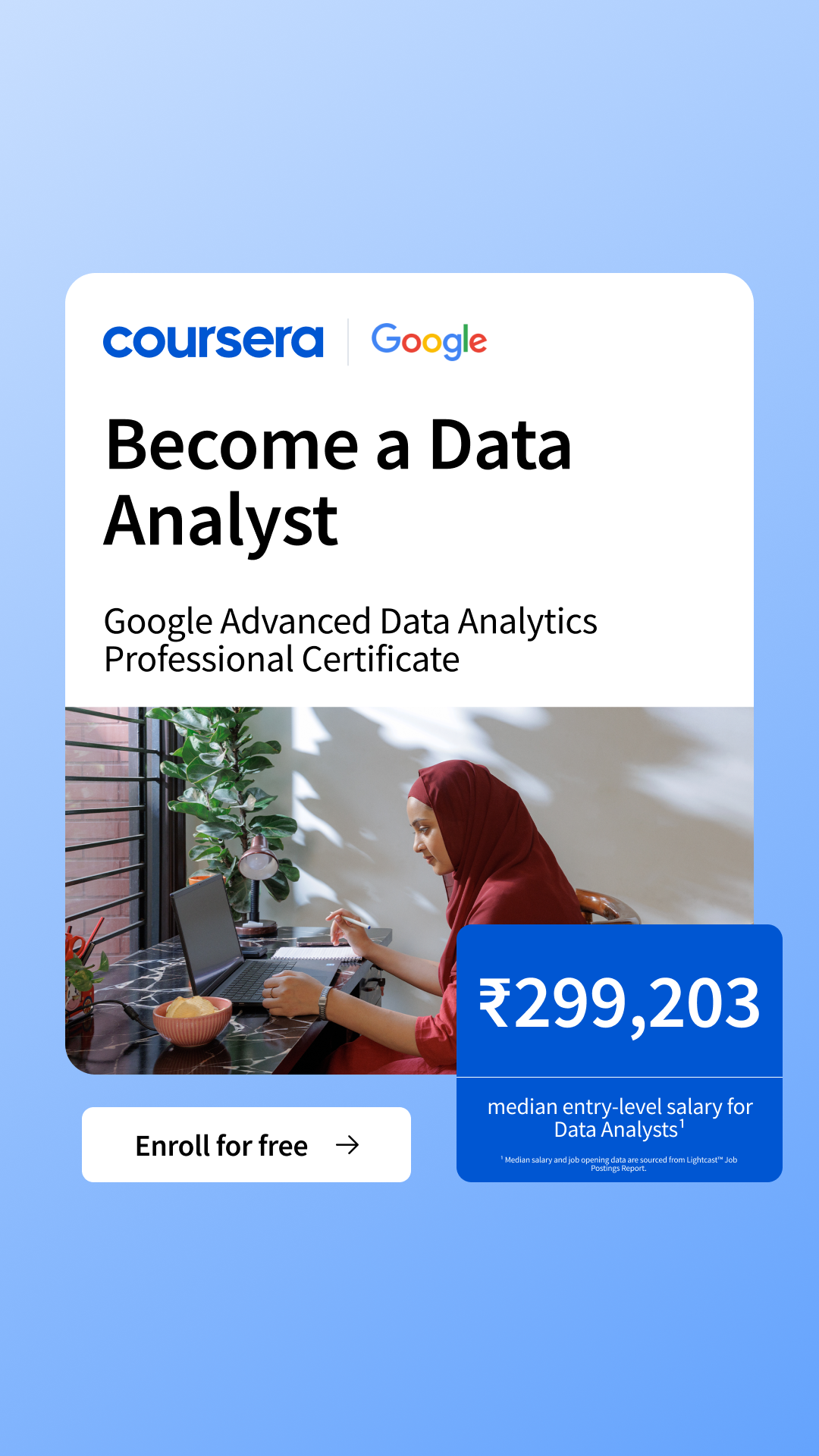 Coursera Facebook ad