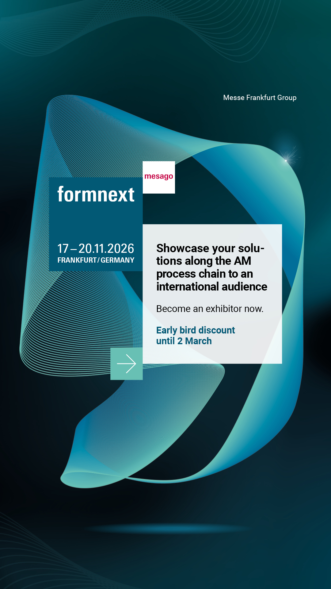 Formnext Facebook ad: Early bird rate until March 2nd