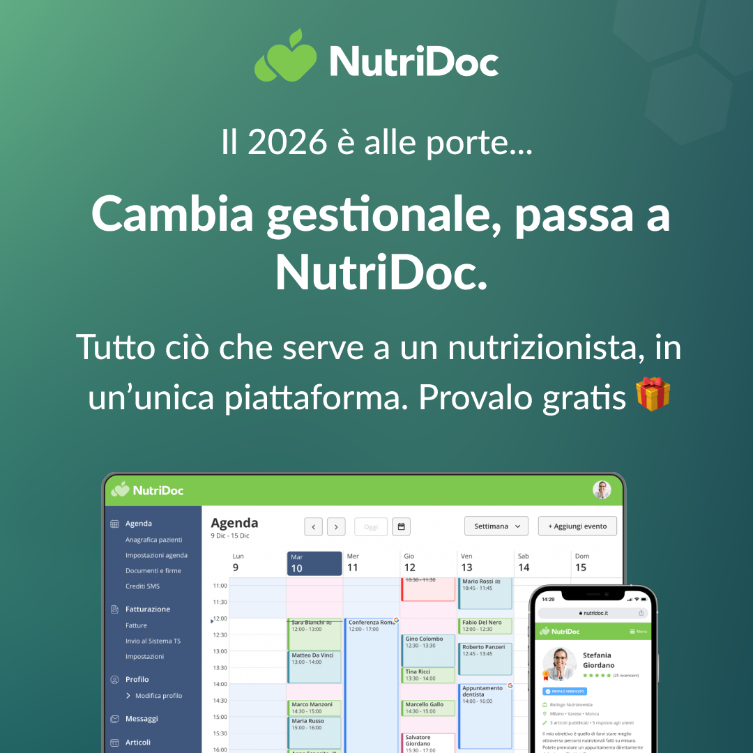 NutriDoc.it Facebook ad: Oltre 500 nutrizionisti in tutta Italia usano NutriDoc…