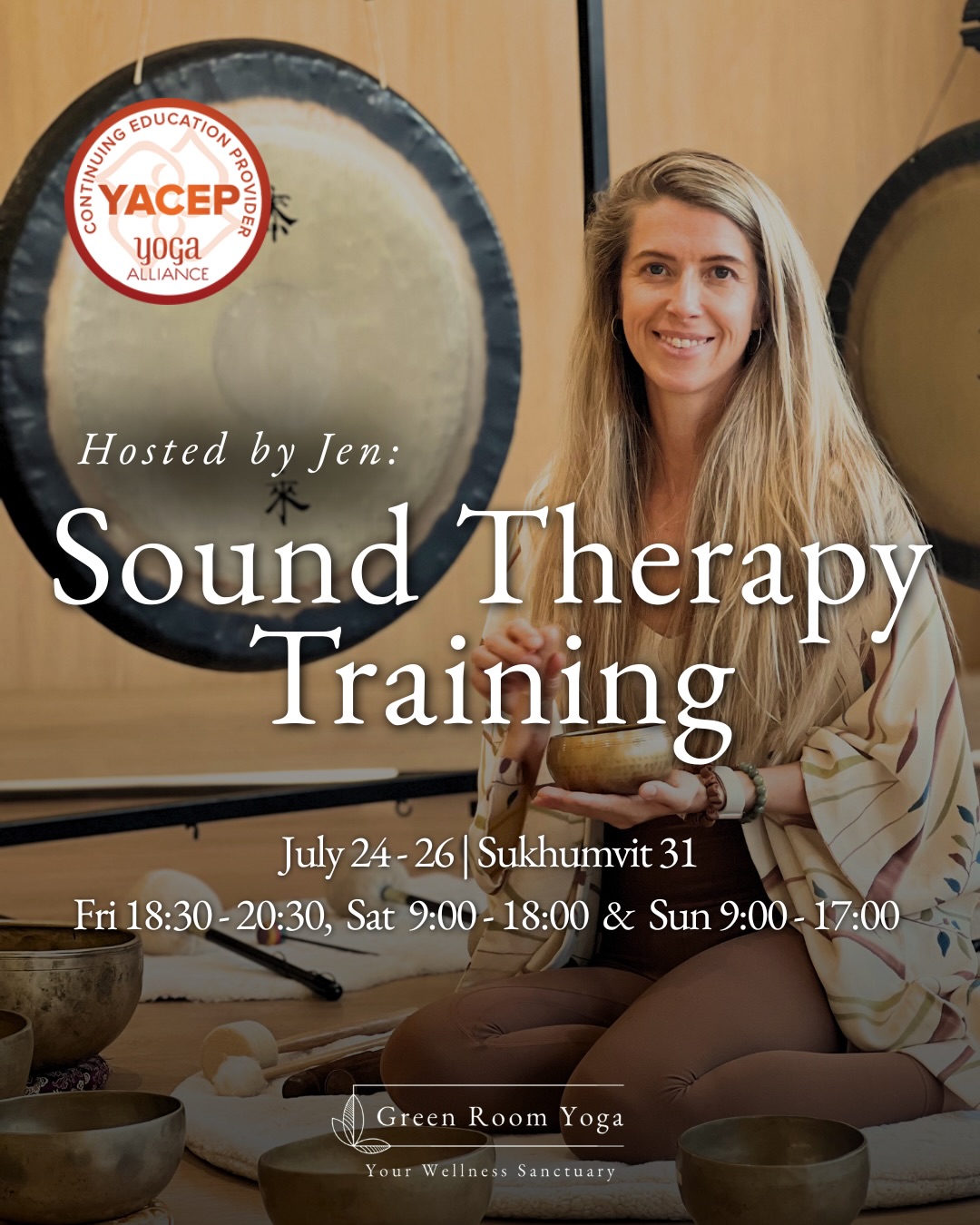 The Green Room: A Yoga & Wellness Sanctuary. Facebook ad