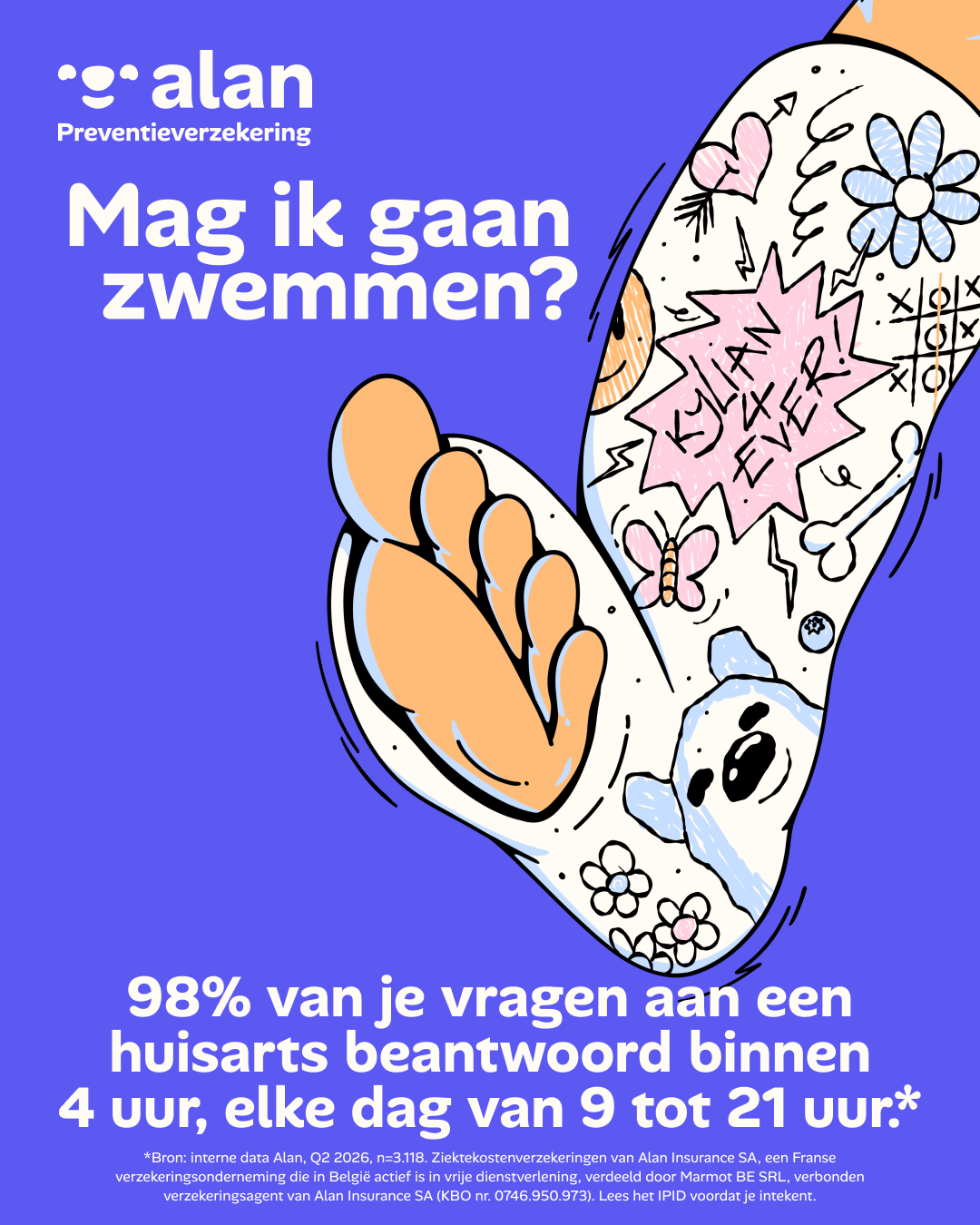 Alan Facebook ad: Investeer in je gezondheid met Alan