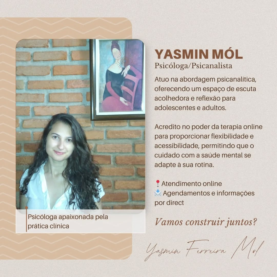 psi.yasminmol Facebook ad: Prazer, sou a psicóloga Yasmin Mól!