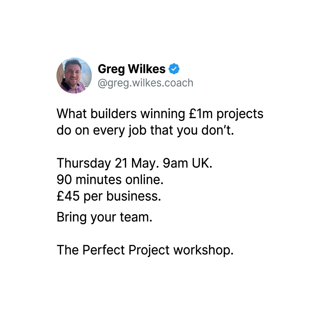 Develop Coaching- Construction Specialist Facebook ad: Stuck at £500k? It's not your build