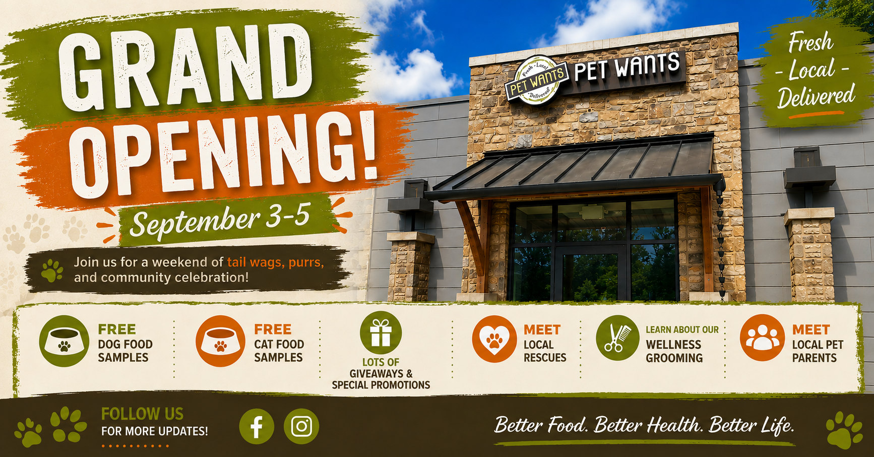 Pet Wants Cleveland Facebook ad: Pet Wants Cleveland Grand Opening