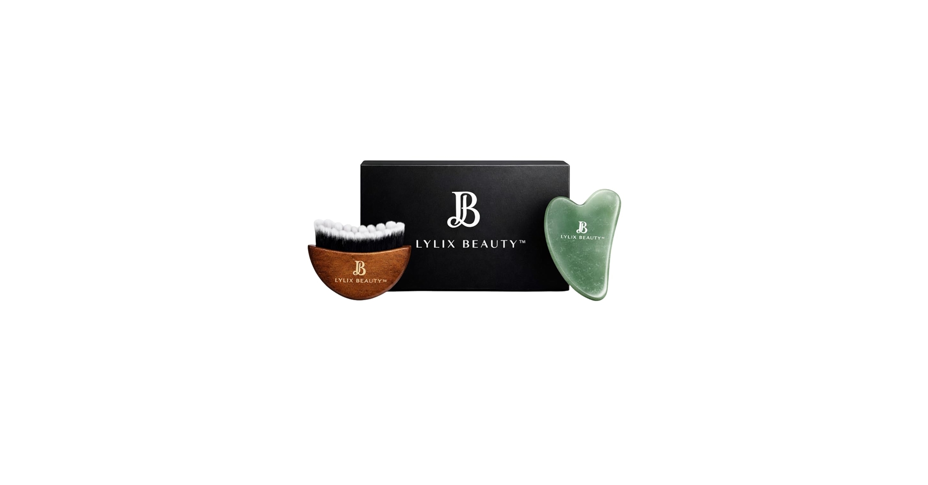 Lylix Beauty Facebook ad: Lylix Beauty Lymphatic Contour Face Brush & Jade Gua Sha |…