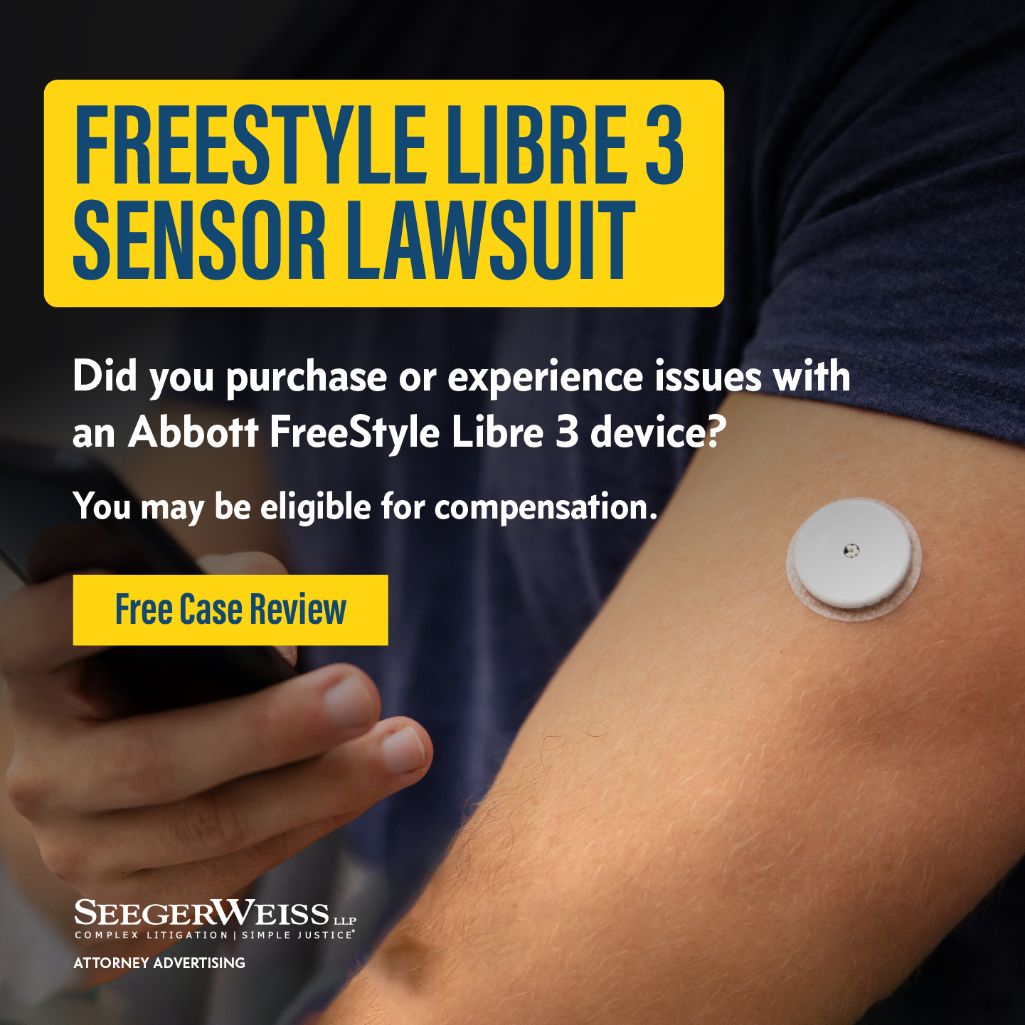 Seeger Weiss - Product Liability Facebook ad
