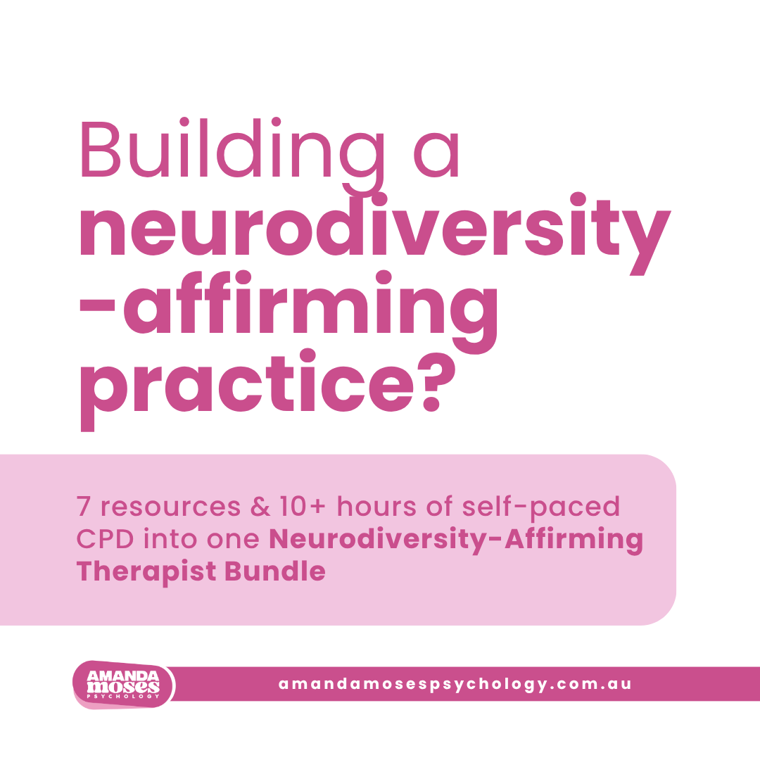 Amanda Moses Psychology Facebook ad: Working with autistic and ADHD clients but feel…