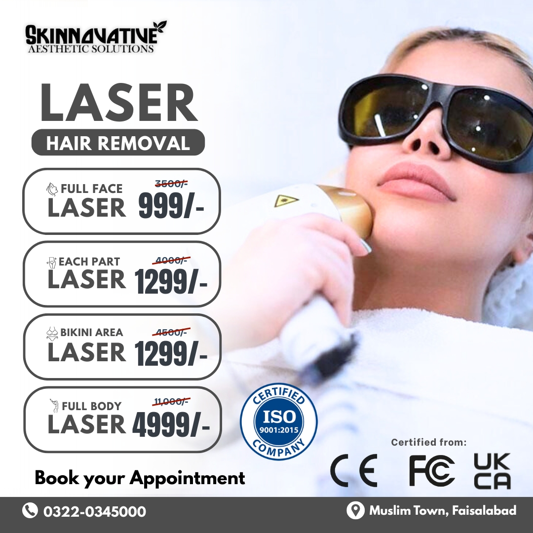 SkinnovativeAesthetic Solution Facebook ad: Get Permanent Laser Hair Removal