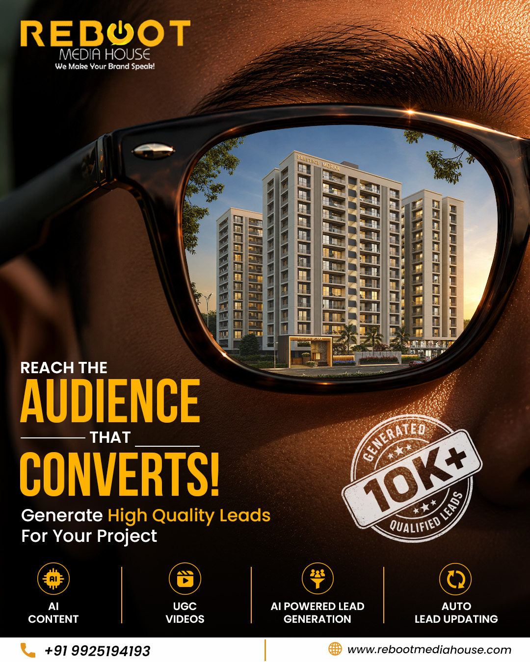 Reboot Media House Facebook ad: More Reach. More Leads.