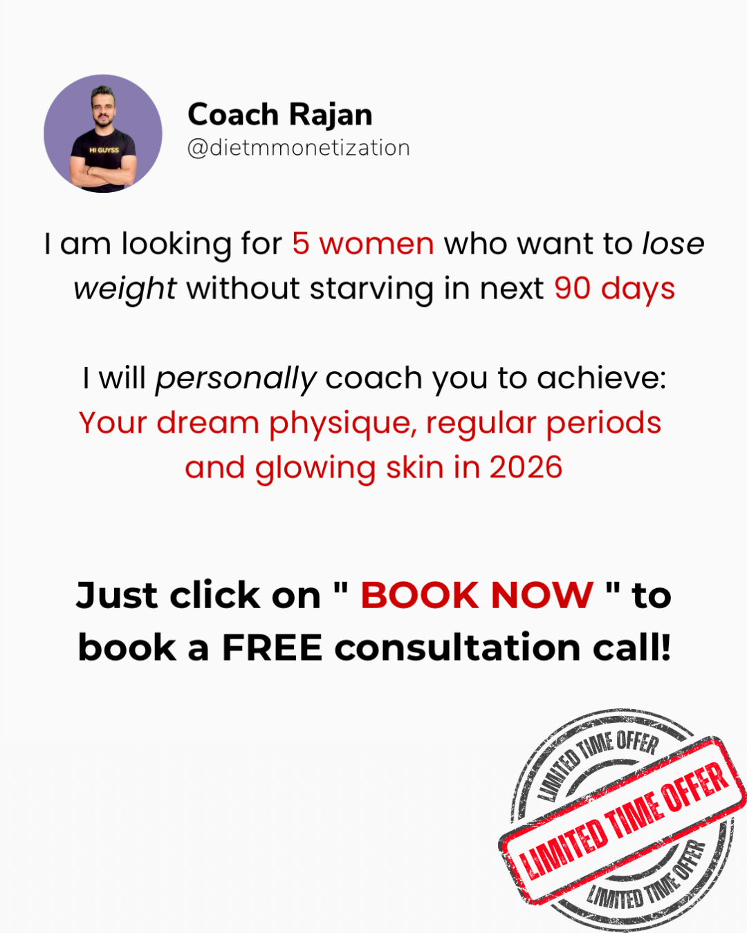 Ddietmonetization Facebook ad: Start Your Health Journey Today