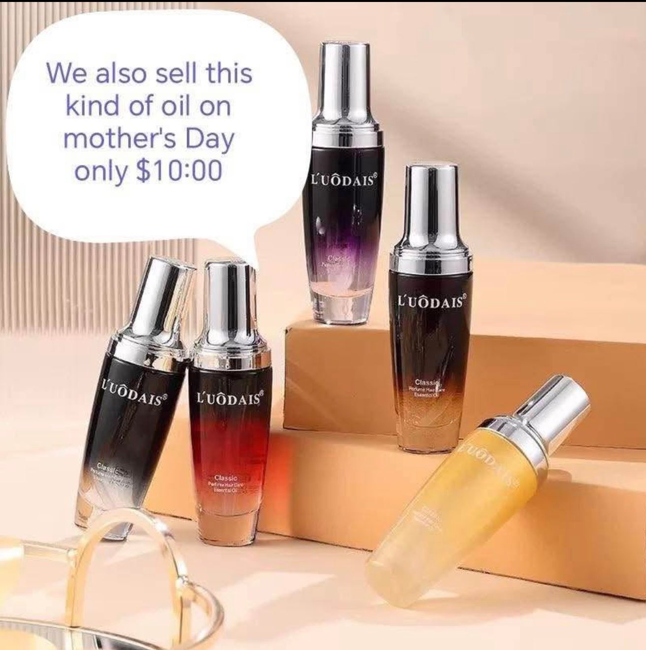 Autumn dream, salon Facebook ad: Hair oil $10