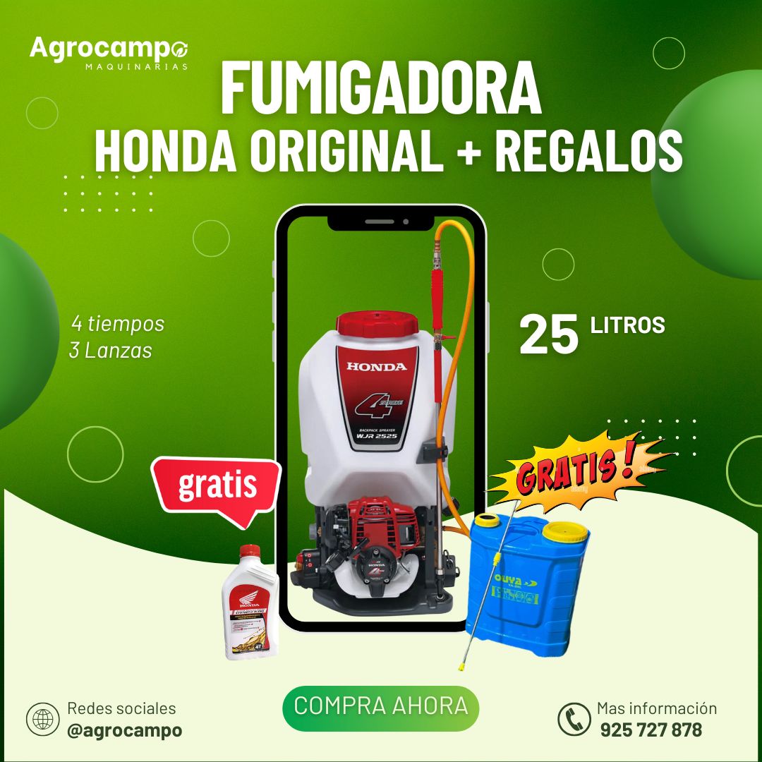 Maquinarias AgroCampo Facebook ad: Oferta Fumigadora honda + Fumigadora manual