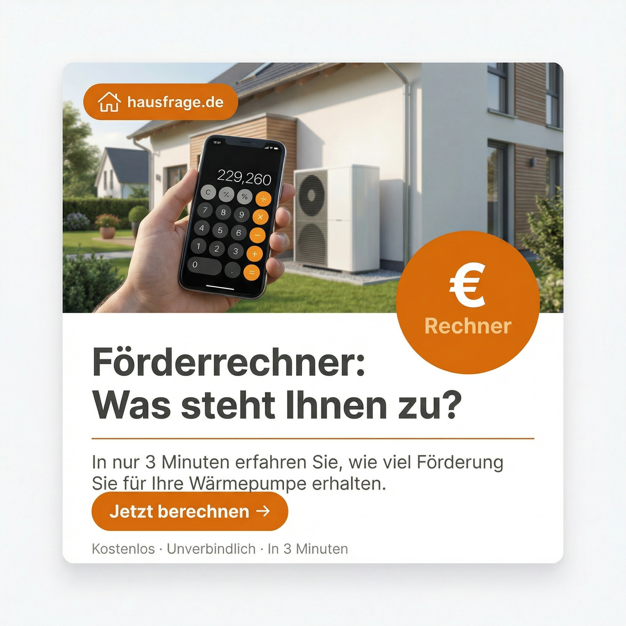 Hausfrage Facebook ad