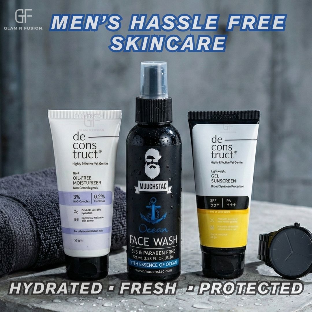 Glam N Fusion Facebook ad: Men's Hassle Free Skincare