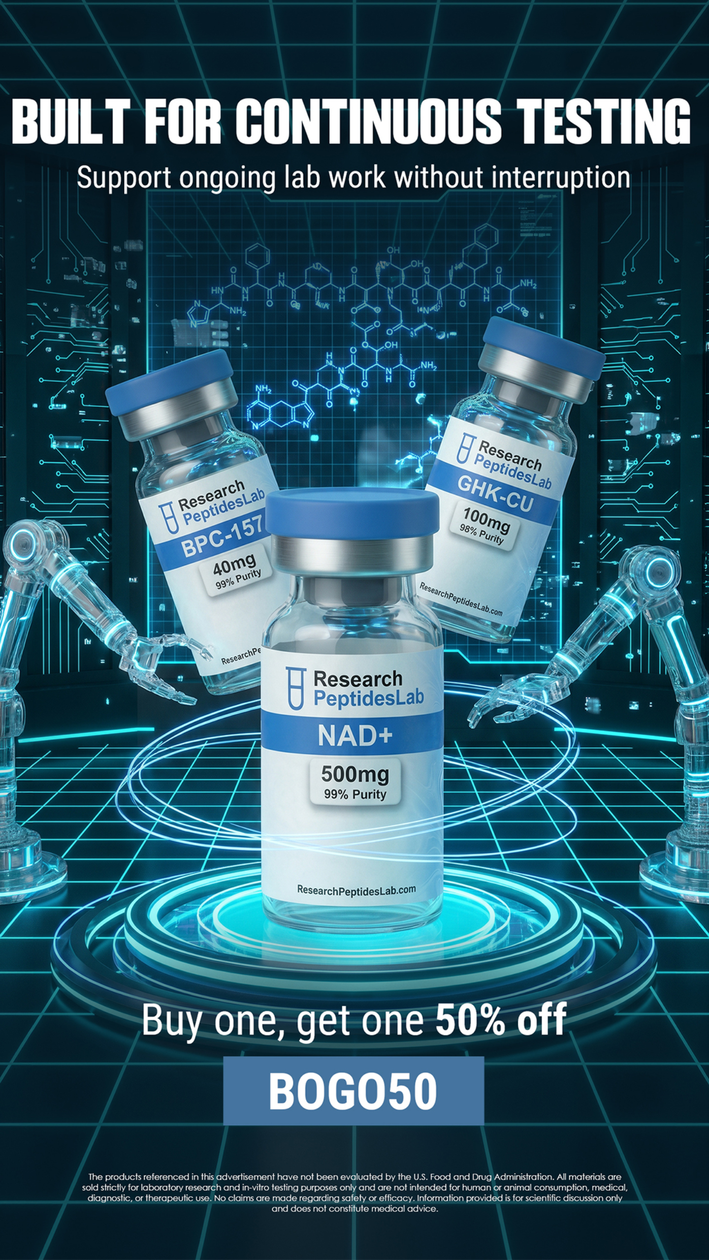 Research Peptides Lab Facebook ad