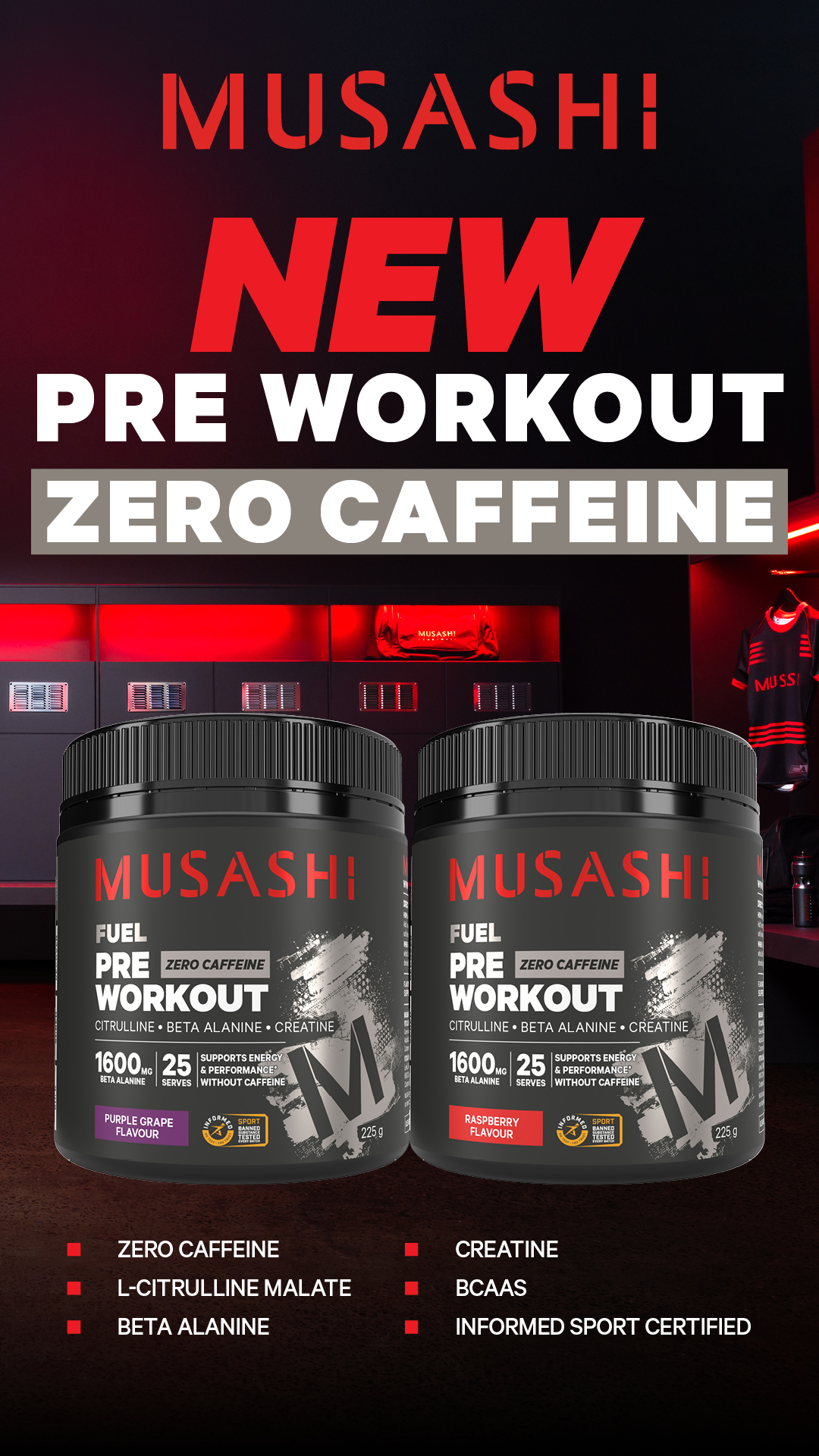 Musashi Nutrition NZ Facebook ad from Jan 14, 2026