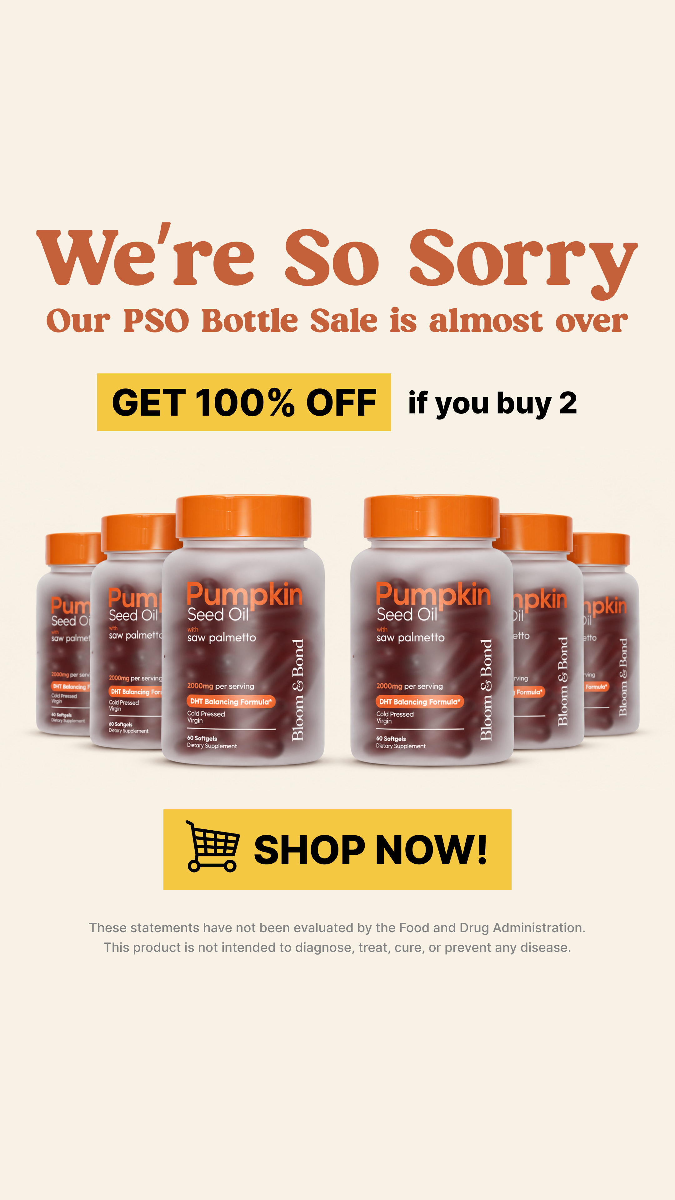 Bloom & Bond Facebook ad: Help Hair Loss Naturally