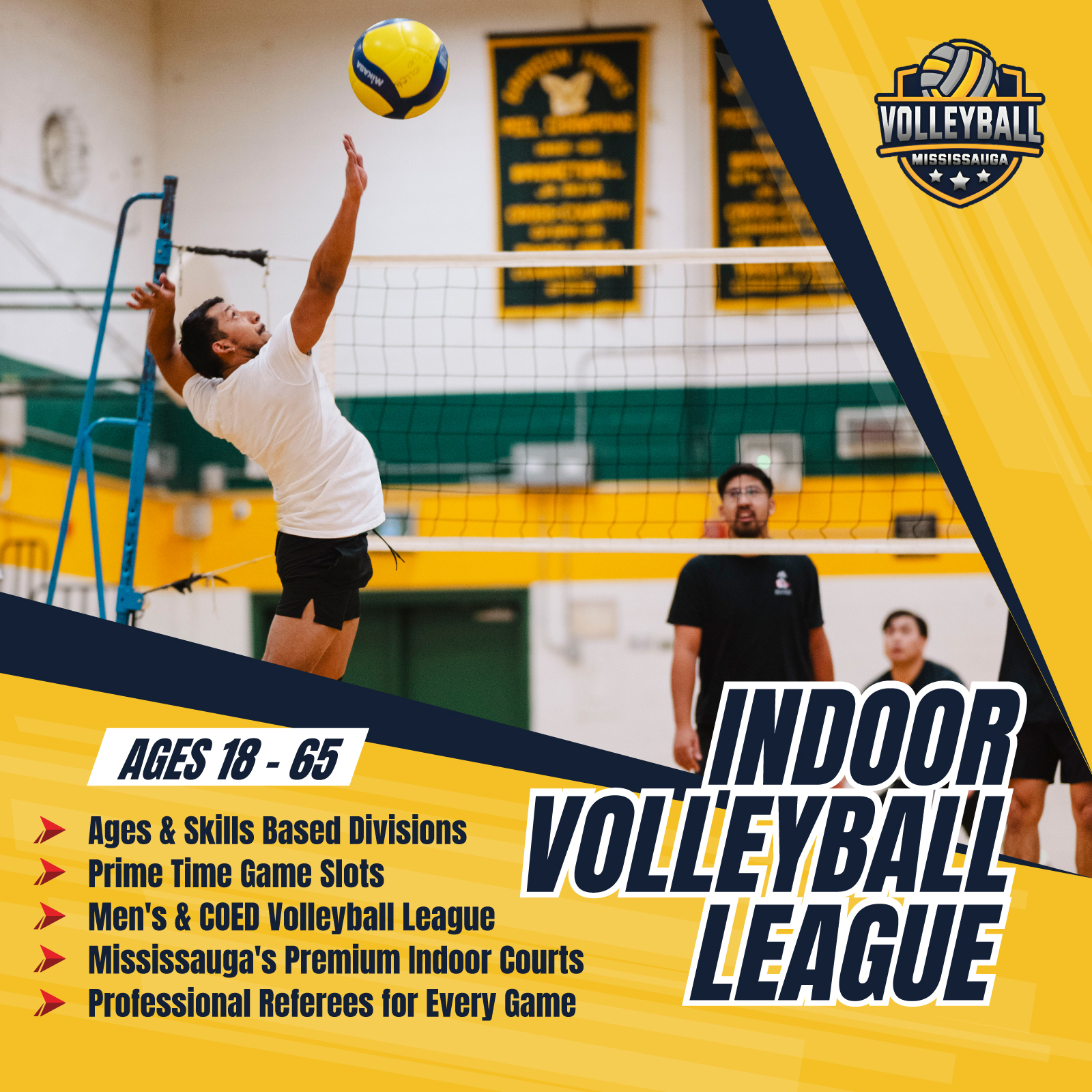 Volleyball Mississauga Facebook ad: Early Pricing on Adult Volleyball!