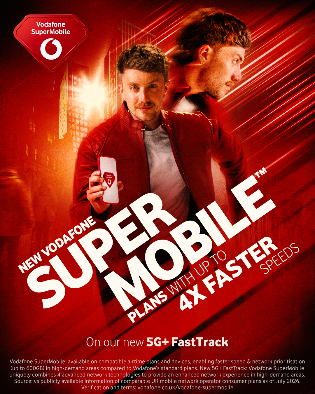 Vodafone UK Facebook ad: New Vodafone SuperMobile