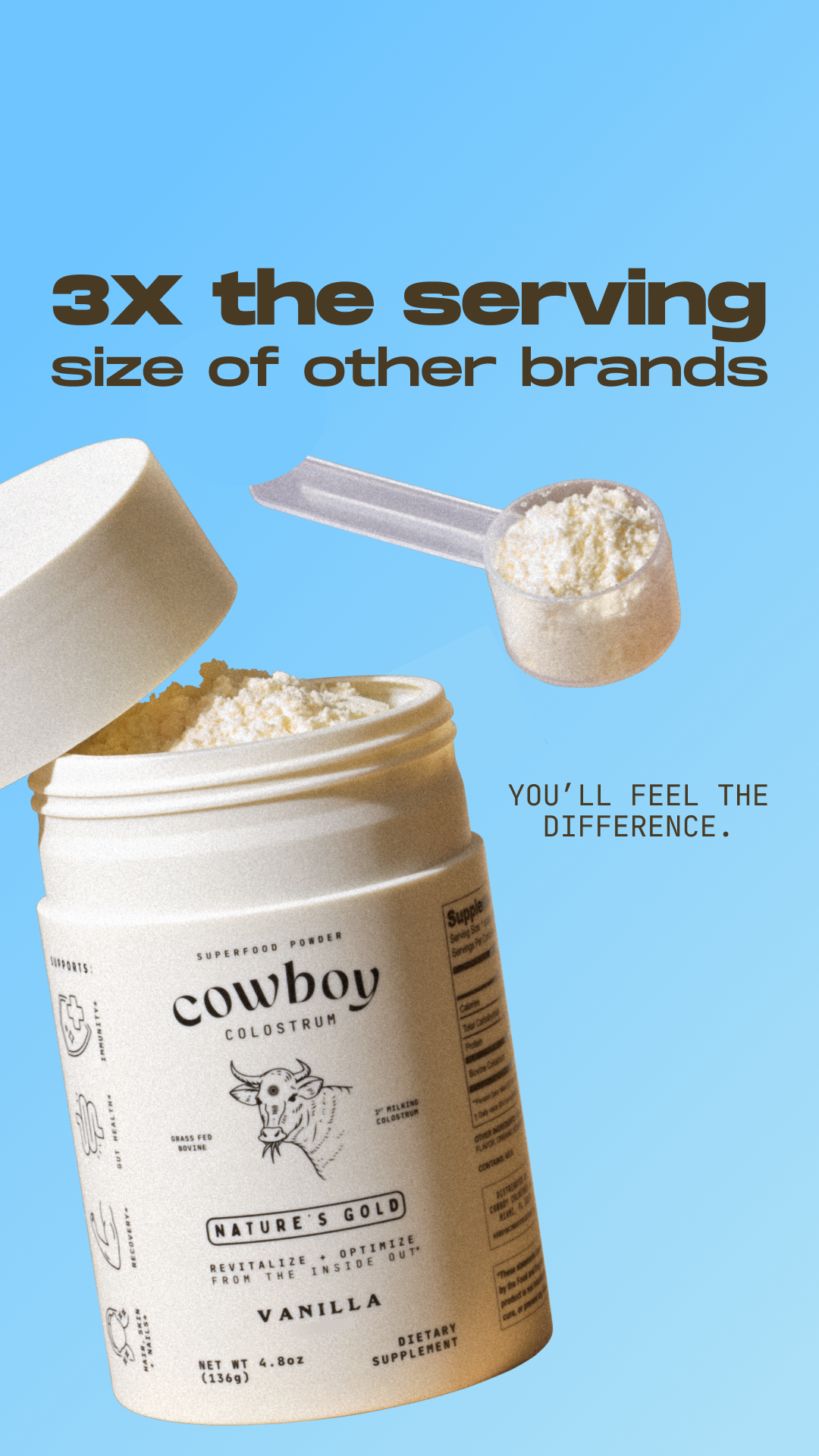 Cowboy Colostrum Facebook ad