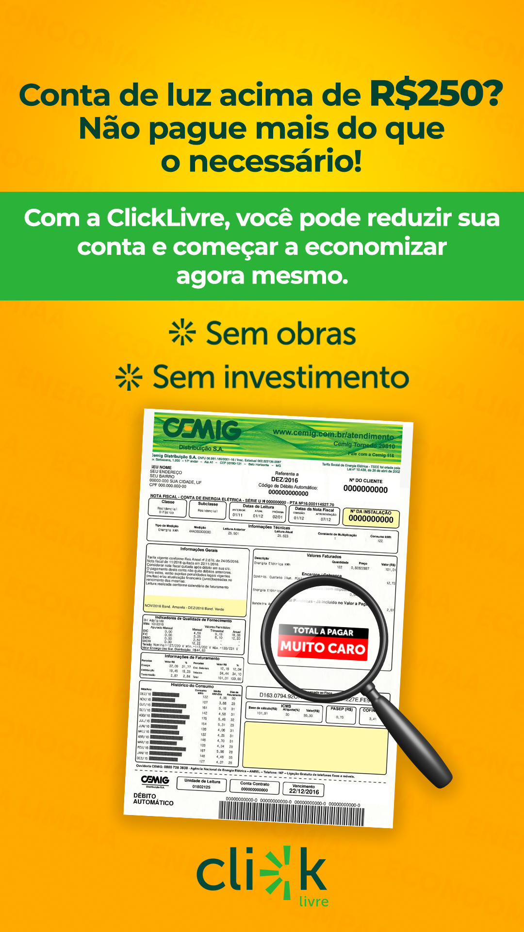 ClickLivre Energia Facebook ad