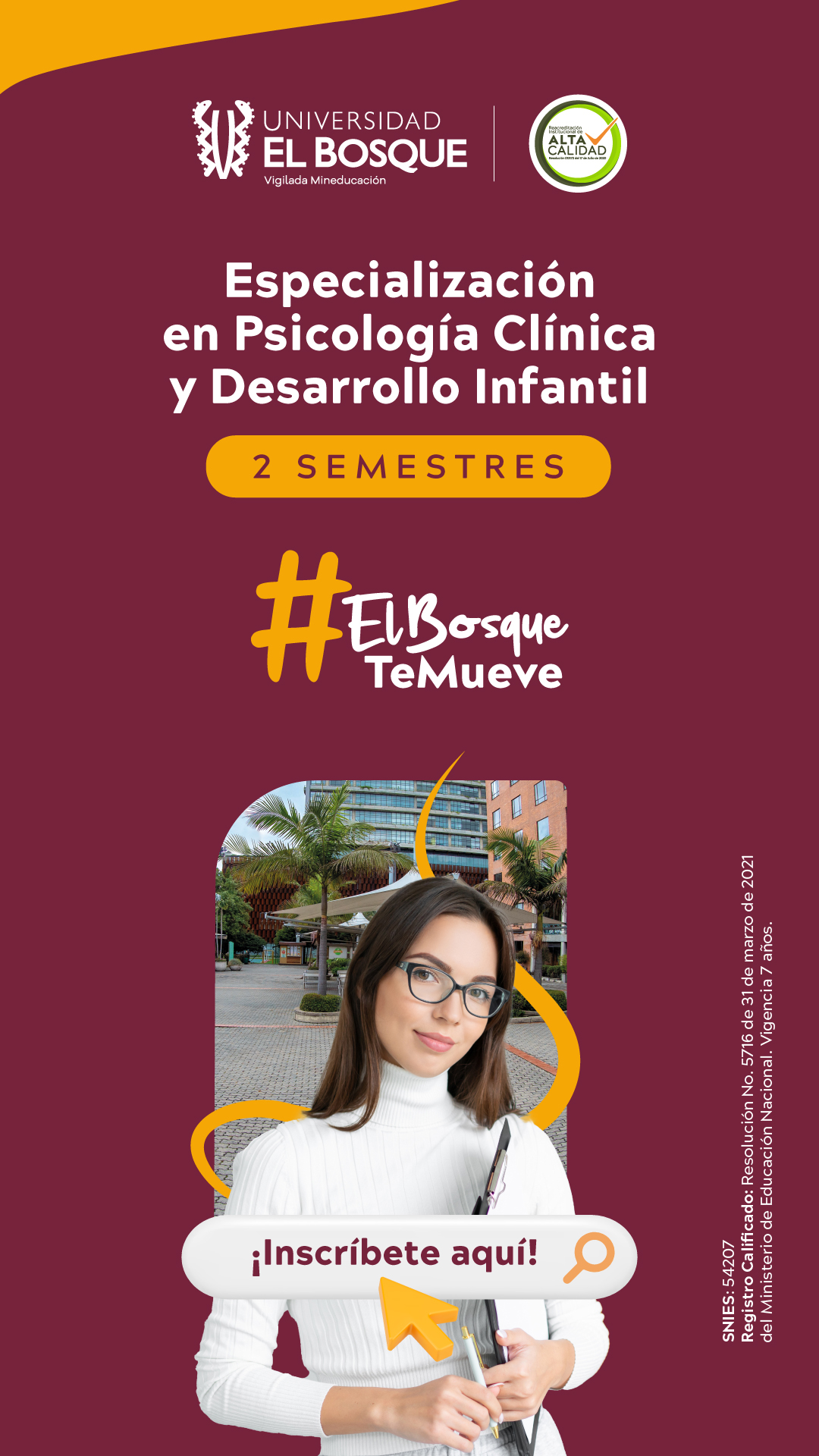 Admisiones Universidad El Bosque Facebook ad from Jul 17, 2026