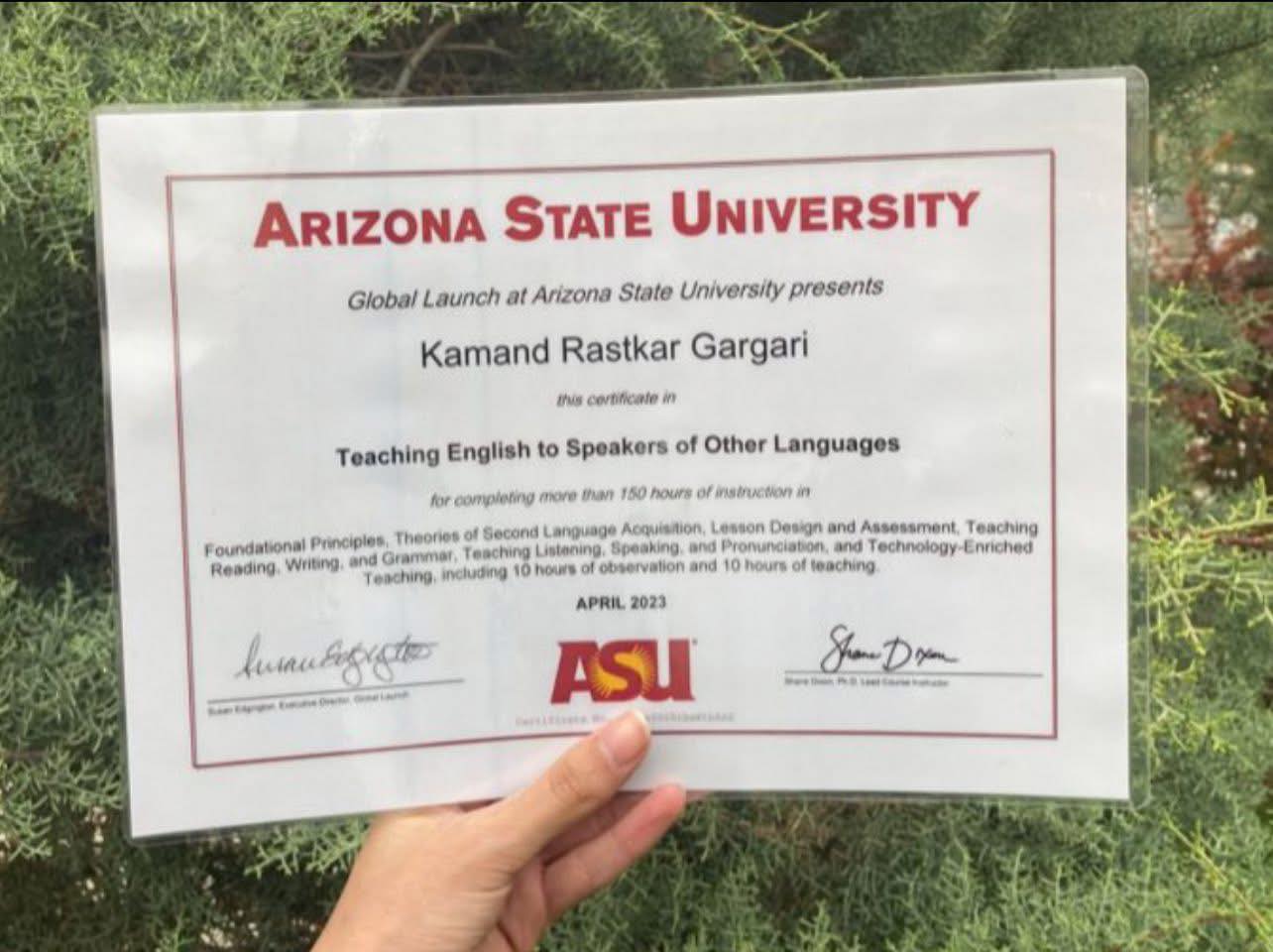 Premium for Burma Facebook ad: Arizona State University ရဲ့ TESOL Certificate - ရက်…