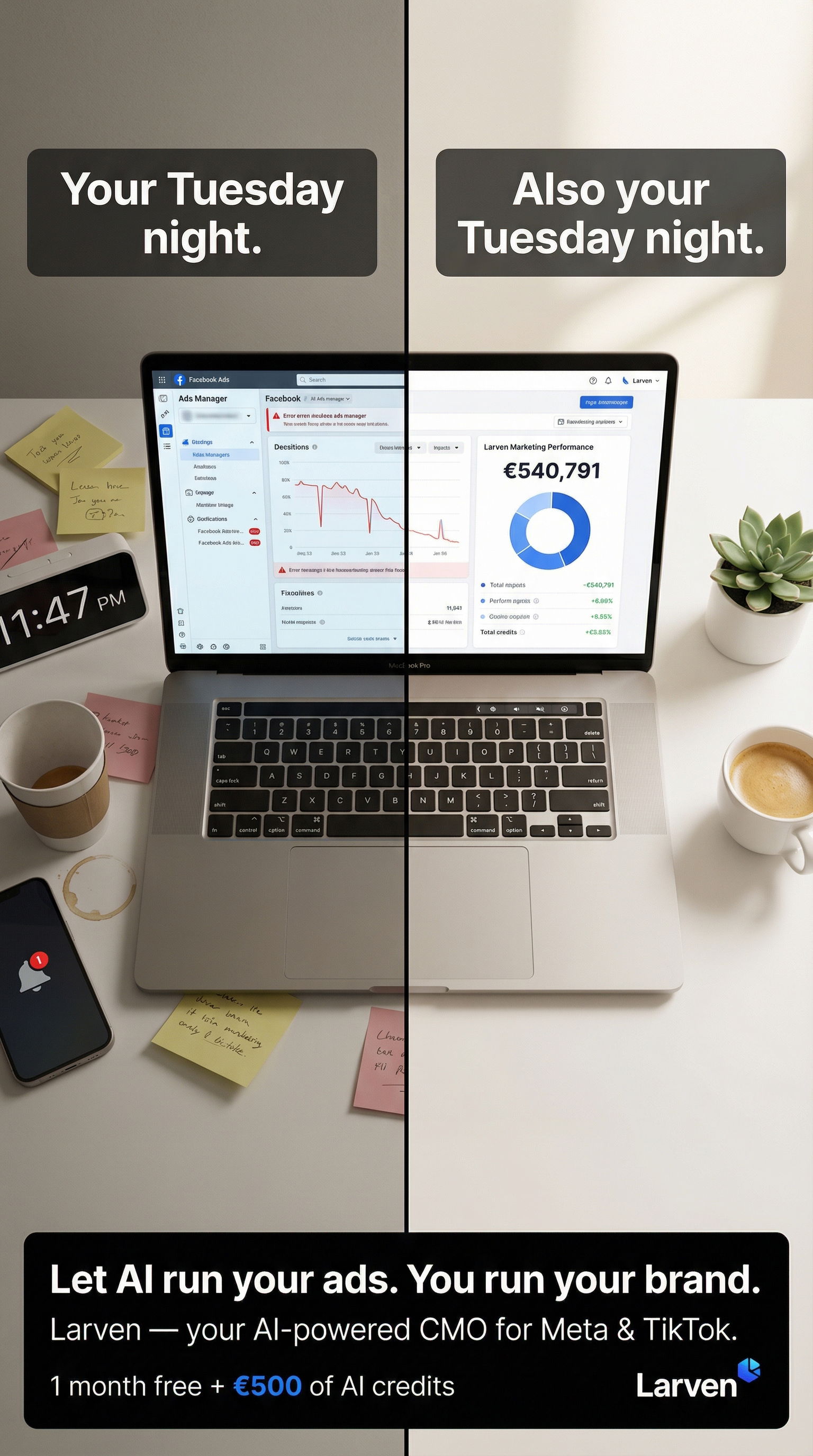 Larven AI Facebook ad
