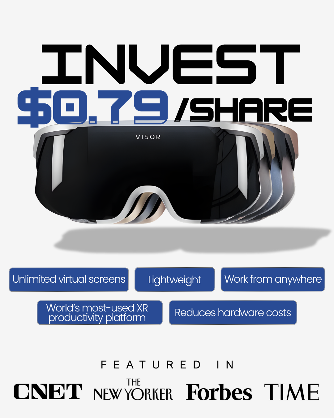 Invest in Visor Facebook ad: Get 10 shares for a price of a Latte