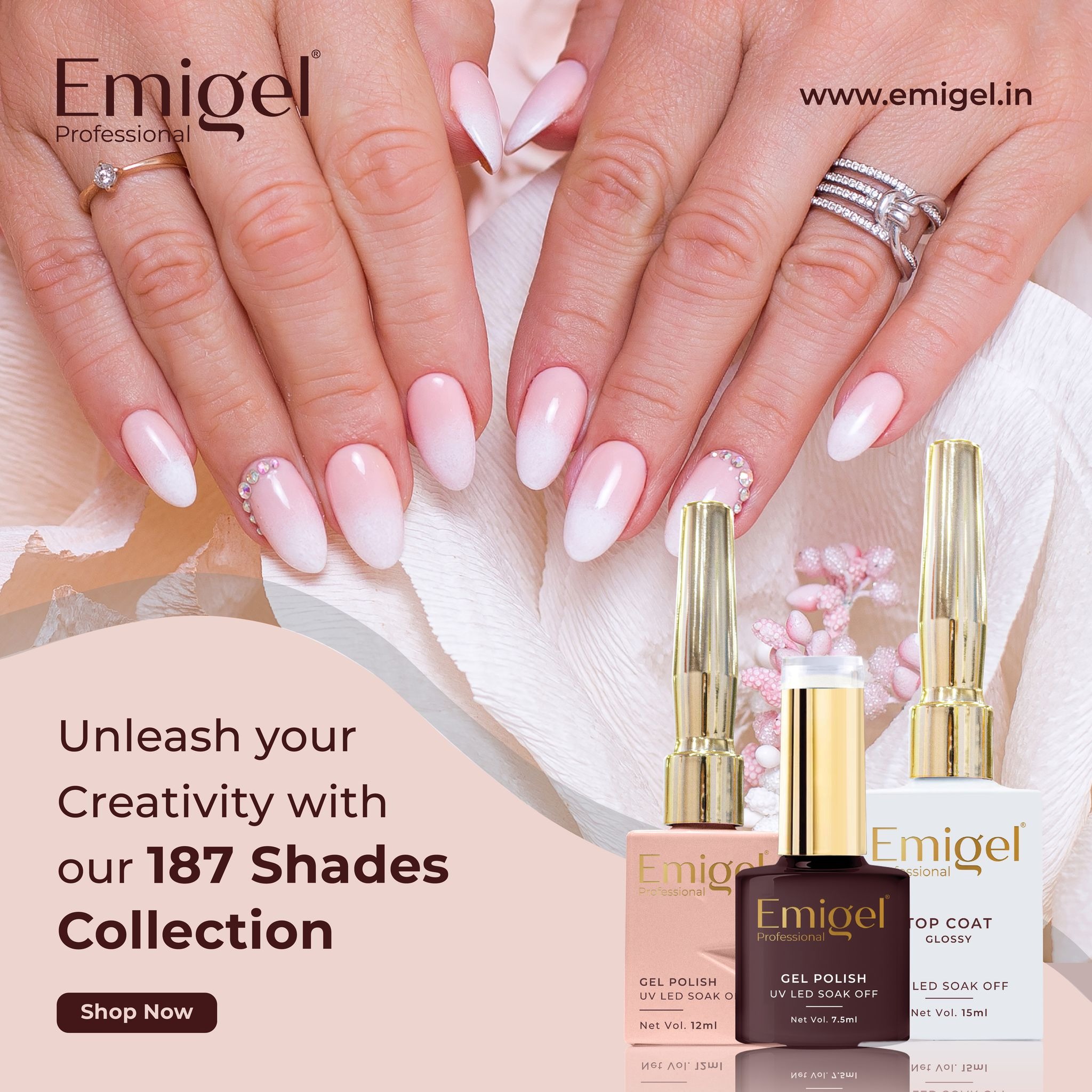 Emigel Professional Facebook ad: Unleash your creativity with our 187 Shades