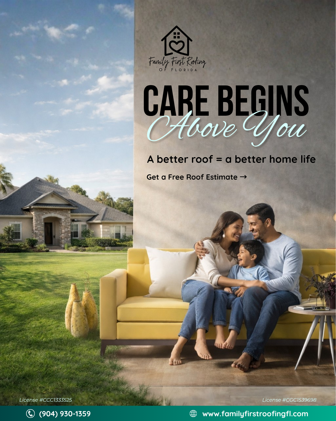 Family First Roofing of Florida Facebook ad