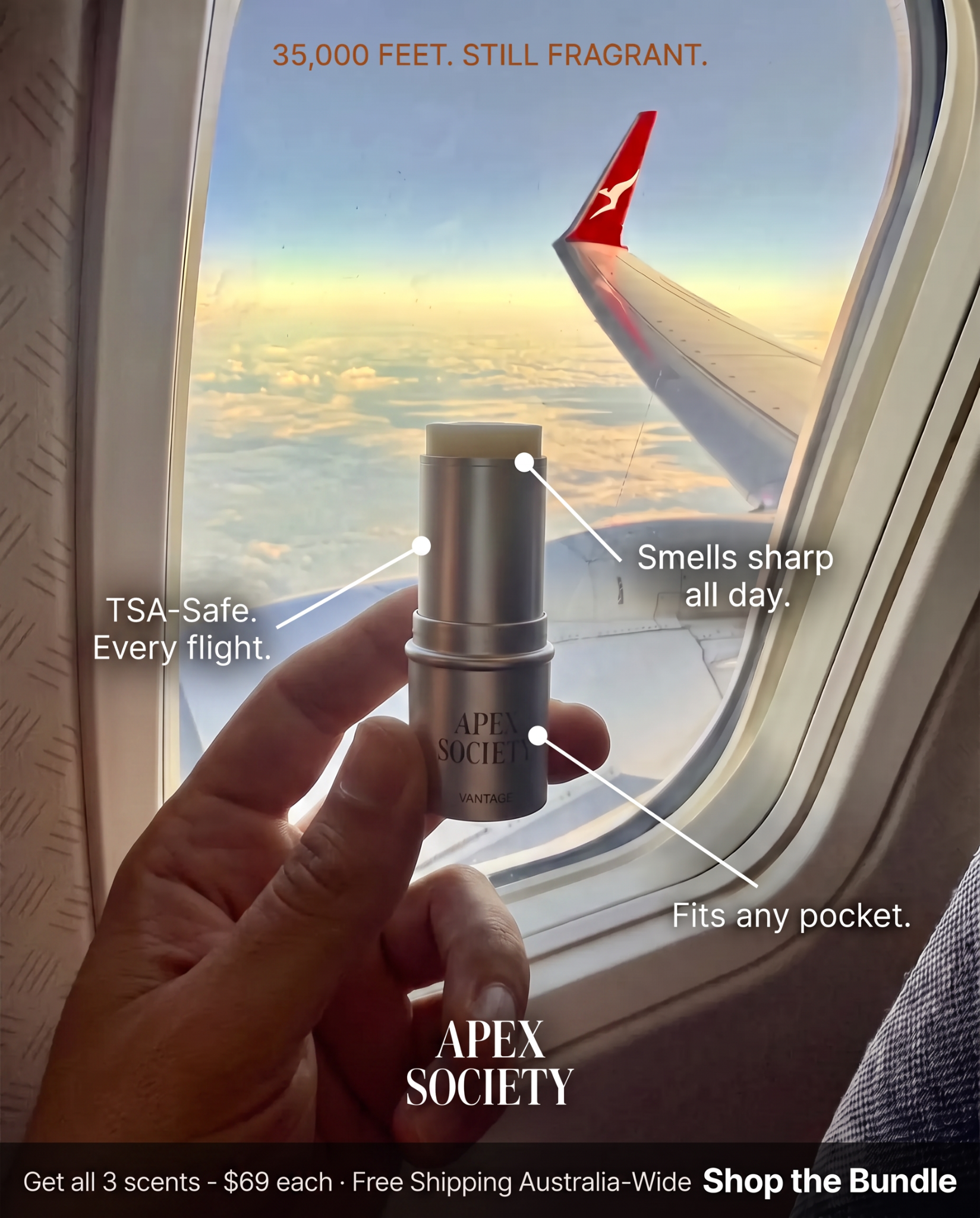 Apex Society - Solid Cologne Stick Facebook ad: Up To 50% + FREE Shipping