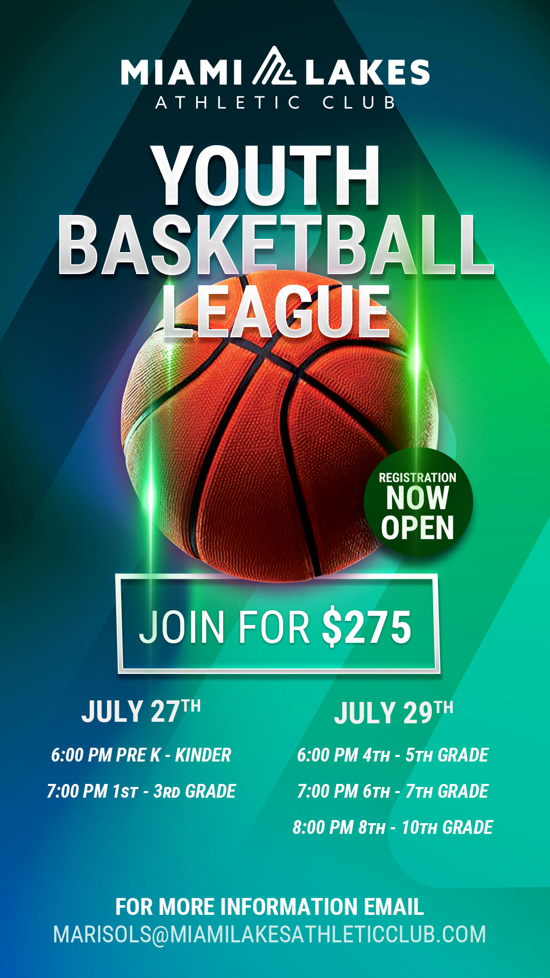 Miami Lakes Athletic Club Facebook ad