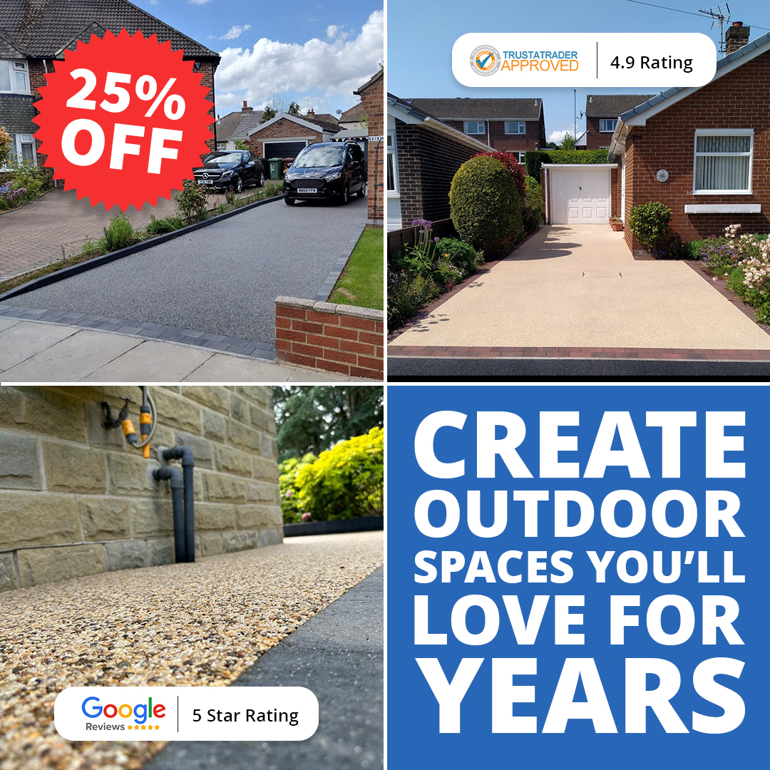 PD Groundworks & Resin Facebook ad: Upgrade Your Driveway & Save 25%