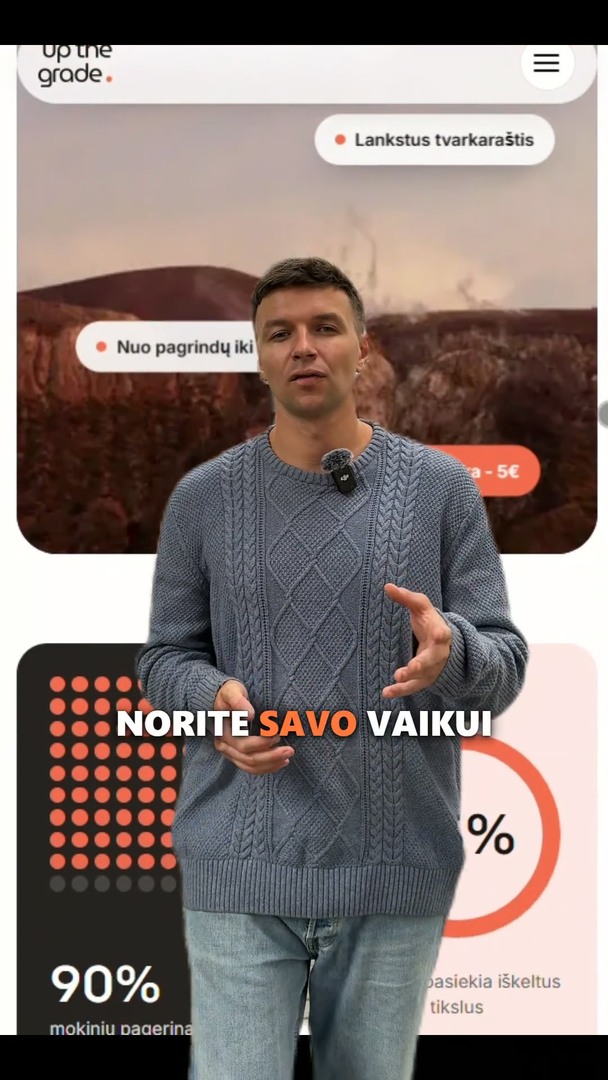Upthegrade.lt Facebook ad: Individualios matematikos pamokos 5-12 kl.