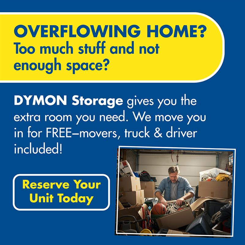 DYMON Storage Facebook ad: Ask about our promotions today!