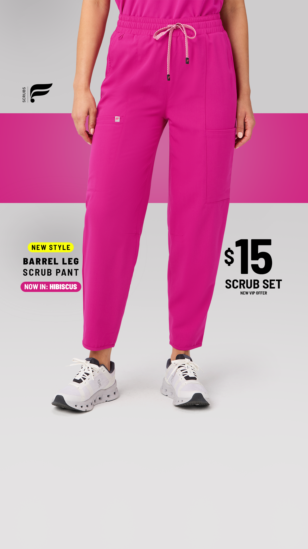 Fabletics Scrubs Facebook ad