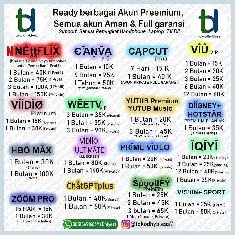 Tokodhybless Facebook ad: Ready Akun Premium